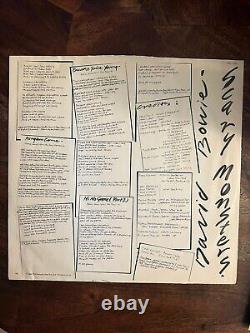 David Bowie Vinyle LP signé Scary Monsters Super Creeps Disque autographié