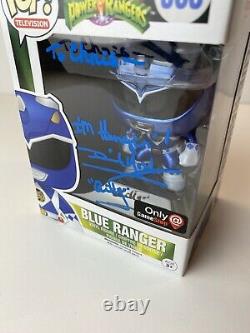 David Yost Autographed Metallic Blue Ranger Gs Exclusive Funko Pop Power Rangers