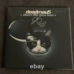 Deadmau5 Album rare signé Titre Goes Here Vinyle Bleu Autographié EDM EN MAIN