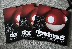 Deadmau5 Titre d'album aléatoire Vinyle rouge LP signé amoeba AUTOGRAPHIÉ / SIGNÉ