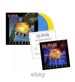 Déf Leppard Pyromania INSERT signé Autographié COA 40ème Édition Limitée Vinyle 2LP EN MAIN