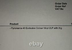 Déf Leppard Pyromania INSERT signé Autographié COA 40ème Édition Limitée Vinyle 2LP EN MAIN