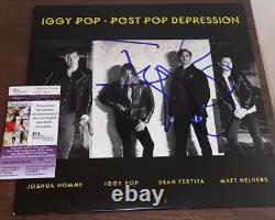 Disque Vinyle Autographié Signé par Iggy Pop - Album Post Pop Depression Rock JSA