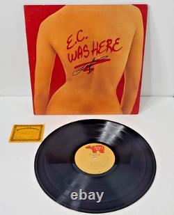 Disque vinyle LP signé d'Eric Clapton autographe E. C. Was Here certificat d'authenticité inclus