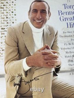 Disque vinyle LP signé par Tony Bennett avec certificat d'authenticité BAS - Plus grands succès