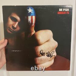 Disque vinyle dédicacé par Don McLean de American Pie ! Chanteur folk