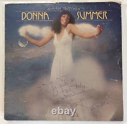 Disque vinyle signé de Donna Summer A Love Trilogy, autographe classique disco des années 1970
