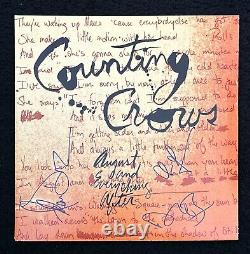 Disque vinyle signé des Counting Crows, autographié par 3, Adam Duritz, certificat d'authenticité JSA