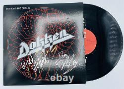 Dokken A Signé Autographied Breaking The Chains Vinyl Lp Record