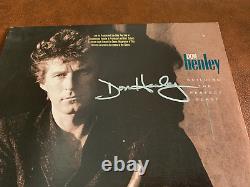 Don Henley Autographié Vinyl 1984 Bâtiment La Bête Parfaite Aigles Coa