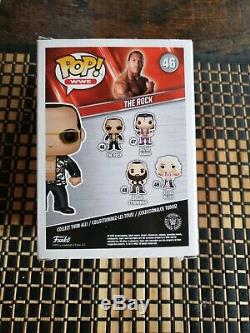 Dwayne The Rock Johnson A Signé Autographié Wwe 46 Funko Pop W Coa