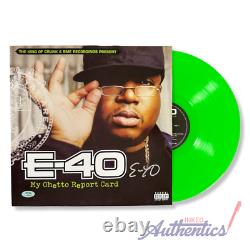 E-40 a signé un vinyle LP autographié Mon bulletin scolaire de mon ghetto authentifié par PSA/DNA