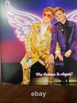Elton John & Brandi Carte d'Art Signée Qui Croît aux Anges 2 cartes LP signées