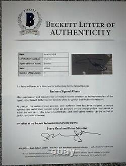 Eminem Signé Autograph Marshall Mathers Lp Mmlp Vinyl Beckett Bas Certifié Coa