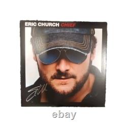 Eric Church Étoile Légendaire de la Country Vinyle Album CHIEF Signé Autographié