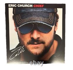 Eric Church Étoile Légendaire de la Country Vinyle Album CHIEF Signé Autographié