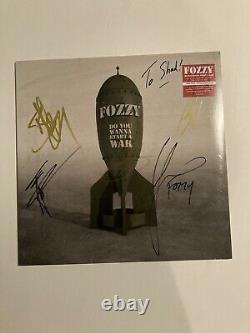 Fozzy Voulez-vous Commencer Un Disque De Vinyle De Guerre Autographié Chris Jericho Signé
