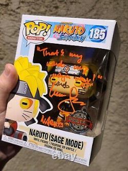 Funko Pop! Animation # 185 Naruto Shippuden Sage Mode Signé Avec Coa Par Jsa