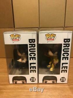 Funko Pop Bruce Lee Set 218 & 219 Nycc Rudy Ramirez Exclusif Signé
