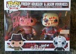 Funko Pop! Freddy Krueger Et Jason Voorhees Signed Robert Englund Ken Kirzinger