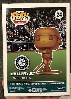 Funko Pop! Ken Griffey Jr Bronze Le 24 Autographié Avec Hof 16 Inscription 1/1 Coa