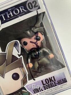 Funko Pop Loki De Thor The Mighty Avenger # 02 Signé Par Tom Hiddleston Voutée