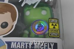 Funko Pop! Marty Mcfly Plutonium Gitd Plastic Empire Limited À 200 Signé Jsa