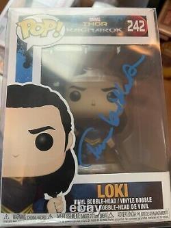 Funko Pop! Marvel Thor Ragnarok 242 Loki Signé Par Tom Hiddleston Avec Coa