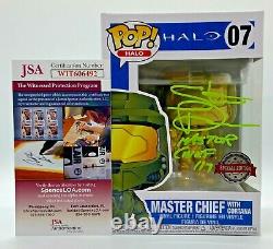 Funko Pop Master Chef Avec Cortana Gold Halo #07 Steve Downes Vert Autographe