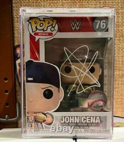 Funko Pop Wwe 76 John Cena Signé Autographe Avec Authentification Jsa + Hard Stack