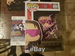 Funko Pop Wwe Bret The Hitman Hart # 68 Autographié Jsa Autographe