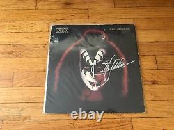 Gene Simmons Rare Signé Autographied Kiss Solo Vinyl Lp Album