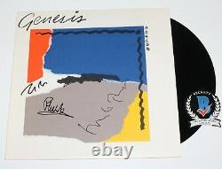 Genesis Band Signed'abacab' Album Vinyl Enregistrement Beckett Coa Phil Collins Tony X3