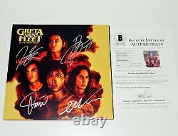 Greta Van Fleet Band Signed Black Smoke Rising Album Vinyl Record Beckett Coa X4