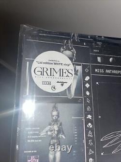 Grimes A SIGNÉ Miss Anthropocene Vinyl Blanc LP AUTOGRAPHIÉ RARE 4AD
