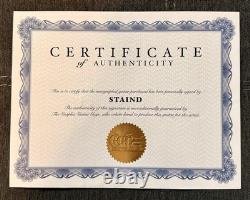 Guitare Epiphone signée par Staind, CD, LP, vinyle du tour 2023 avec certificat d'authenticité