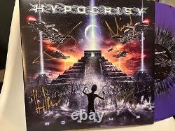 HYPOCRISIE VINYLE LP AUTOGRAPHIE SIGNÉE VIOLET PETER x4 RARE CULTE DU MÉTAL