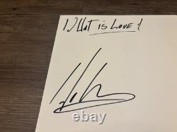 Haddaway signé et dédicacé, rare pochette de vinyle 12' What Is Love, en personne, légende