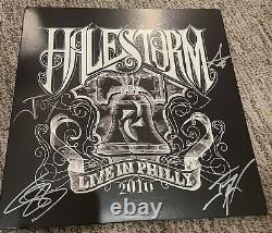 Halestorm Live In Philly 2010 Entièrement Signé Vinyl Lp
