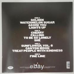 Harry Styles Signé Fine Line Vinyl Album Cover Autographe Psa/adn Coa Loa