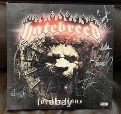 Hatebreed Pour les LIONS Signé par Toute la Bande Vinyle LP Enregistré Autographié LOA