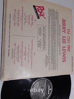 Jerry Lee Lewis Autographe Lp Vinyl I'm On Fire Meilleur Du Concert Live Signé 1999