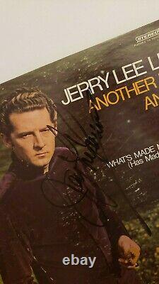 Jerry Lee Lewis Autographied Vinyl Record Album Cover Signé Avec Coa! Un Autre Endroit