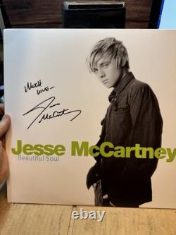 Jesse McCartney AUTOGRAPHIE Belle âme VINYLE BLEU SIGNE JAMAIS JOUÉ B
