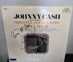 Johnny Cash Original Golden Hits Pochette d’album vinyle dédicacée Auth Pros