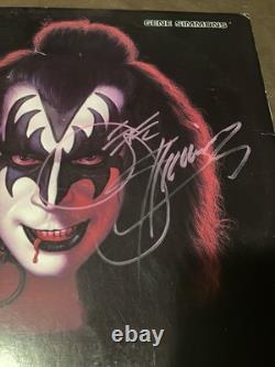 KISS Gene Simmons autograph signé SOLO couverture de vinyle LP autographed seulement sans vinyle
