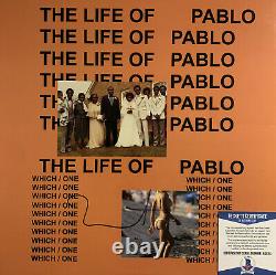 Kanye West Signé Vinyl Beckett Coa La Vie De Pablo Tlop Album Record Bas