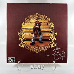 Kanye West The College Dropout Vinyl Record Autographe Signé & Bear Sketch Jsa