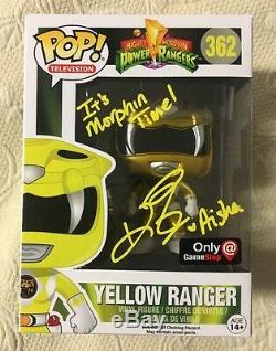 Karan Ashley Signé Autographié Yellow Funko Pop Power Rangers Beckett Bas Coa 3