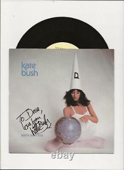 Kate Bush A Signé Sat Dans Votre Lap 7 Vinyl Record Unique Jsa Coa Autographié Rare
